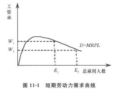 竞争性企业的短期劳动力需求曲线