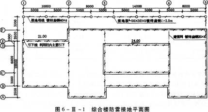 10,某综合楼防雷接地系统如图6一/一1所示.