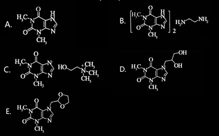 3,氨茶碱的化学结构为(    )